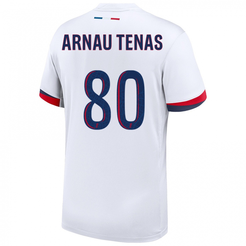 Niño Camiseta Arnau Tenas #80 Blanco Azul Rojo 2ª Equipación 2024/25 La Camisa Perú