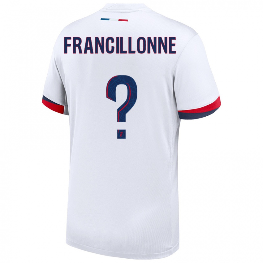 Niño Camiseta Bryan Francillonne #0 Blanco Azul Rojo 2ª Equipación 2024/25 La Camisa Perú