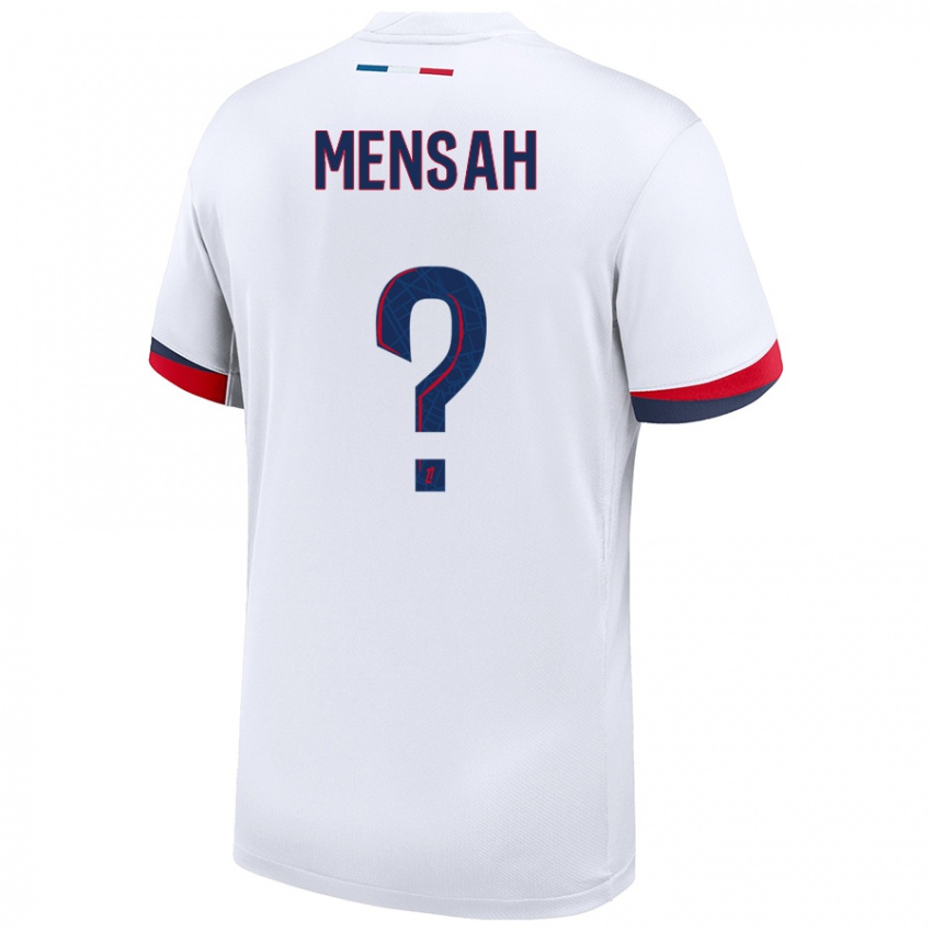 Niño Camiseta Isaac Mensah #0 Blanco Azul Rojo 2ª Equipación 2024/25 La Camisa Perú