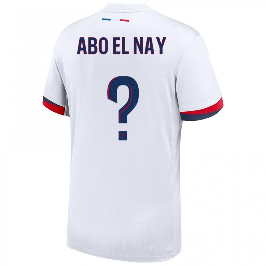 Niño Camiseta Rayan Abo El Nay #0 Blanco Azul Rojo 2ª Equipación 2024/25 La Camisa Perú