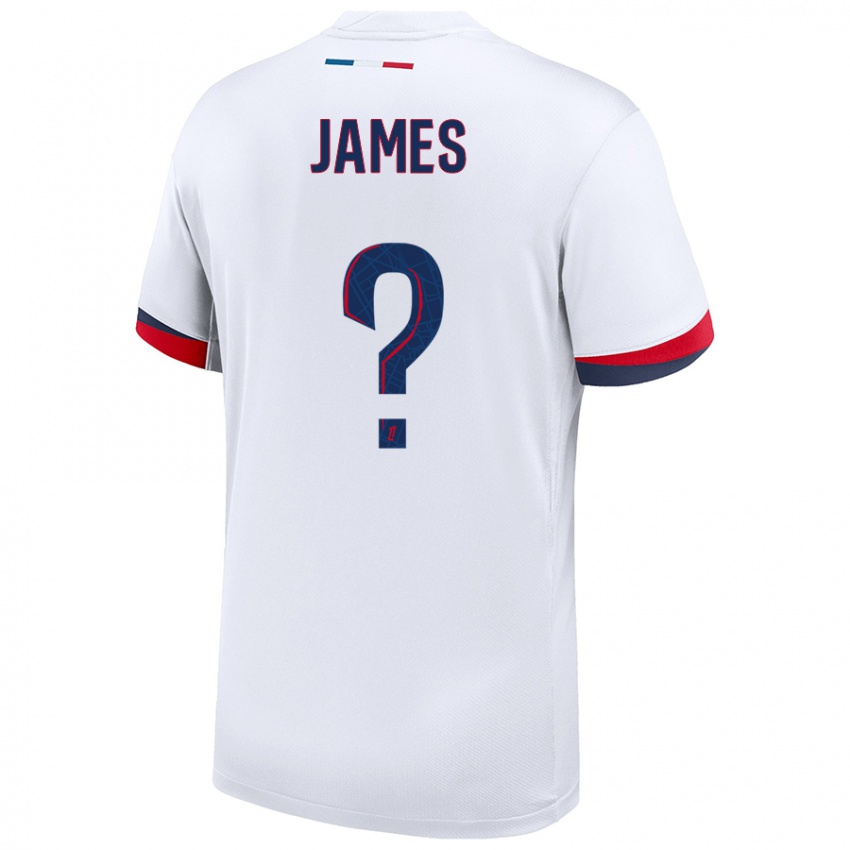 Niño Camiseta Martin James #0 Blanco Azul Rojo 2ª Equipación 2024/25 La Camisa Perú