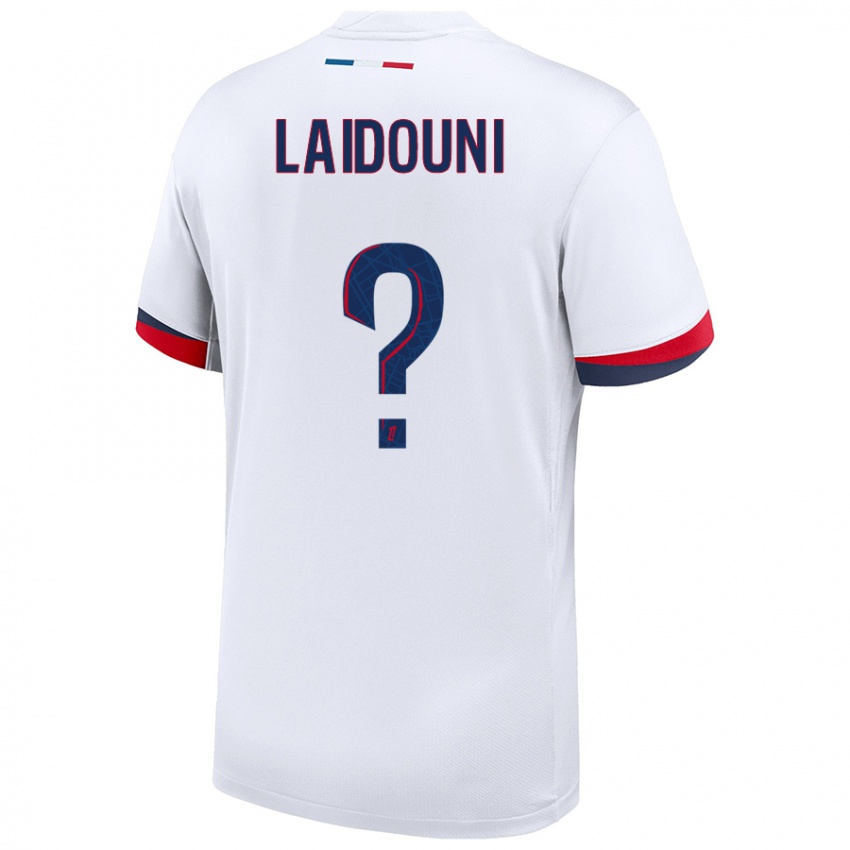 Niño Camiseta Adam Laidouni #0 Blanco Azul Rojo 2ª Equipación 2024/25 La Camisa Perú