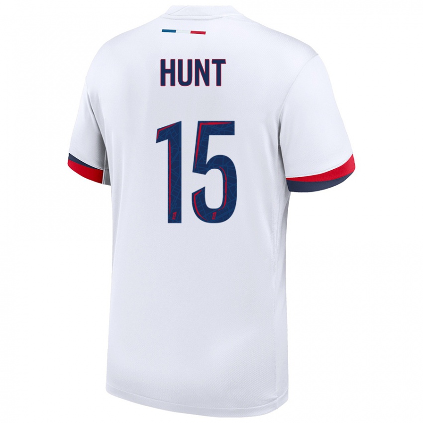 Niño Camiseta Clare Hunt #15 Blanco Azul Rojo 2ª Equipación 2024/25 La Camisa Perú