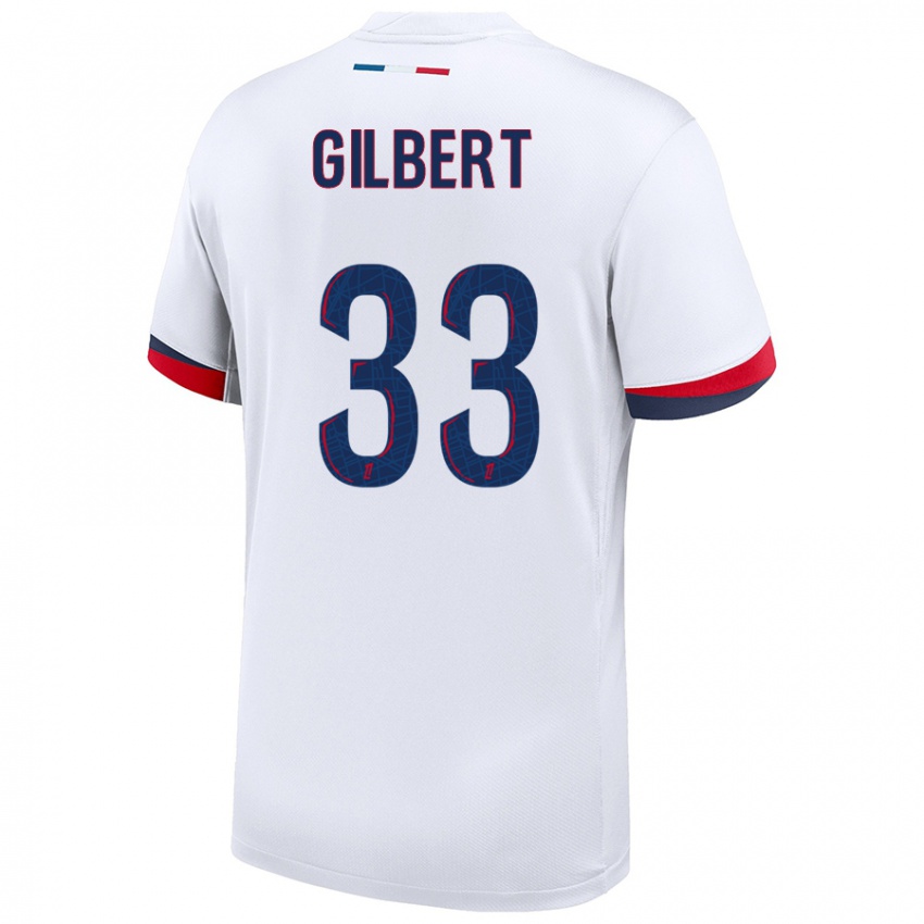 Niño Camiseta Tara Elimbi Gilbert #33 Blanco Azul Rojo 2ª Equipación 2024/25 La Camisa Perú