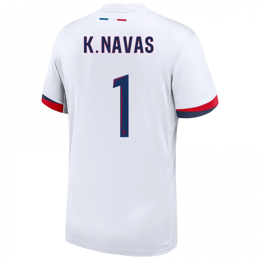 Niño Camiseta Keylor Navas #1 Blanco Azul Rojo 2ª Equipación 2024/25 La Camisa Perú