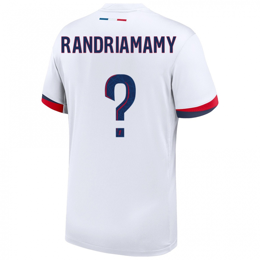 Niño Camiseta Mathyas Randriamamy #0 Blanco Azul Rojo 2ª Equipación 2024/25 La Camisa Perú