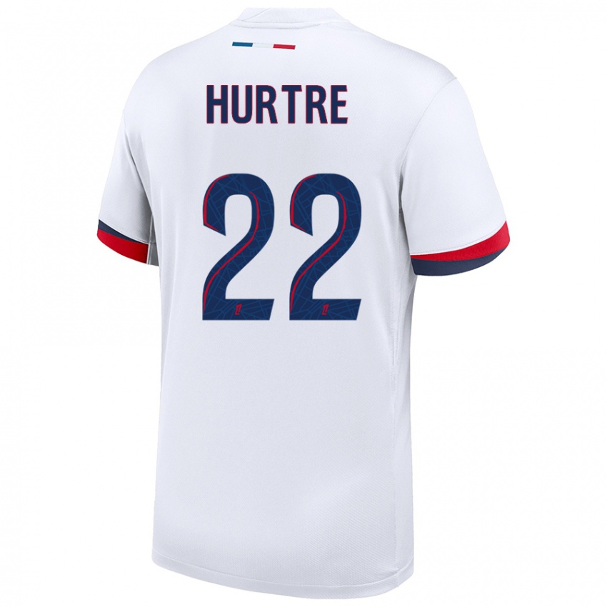 Niño Camiseta Oceane Hurtre #22 Blanco Azul Rojo 2ª Equipación 2024/25 La Camisa Perú