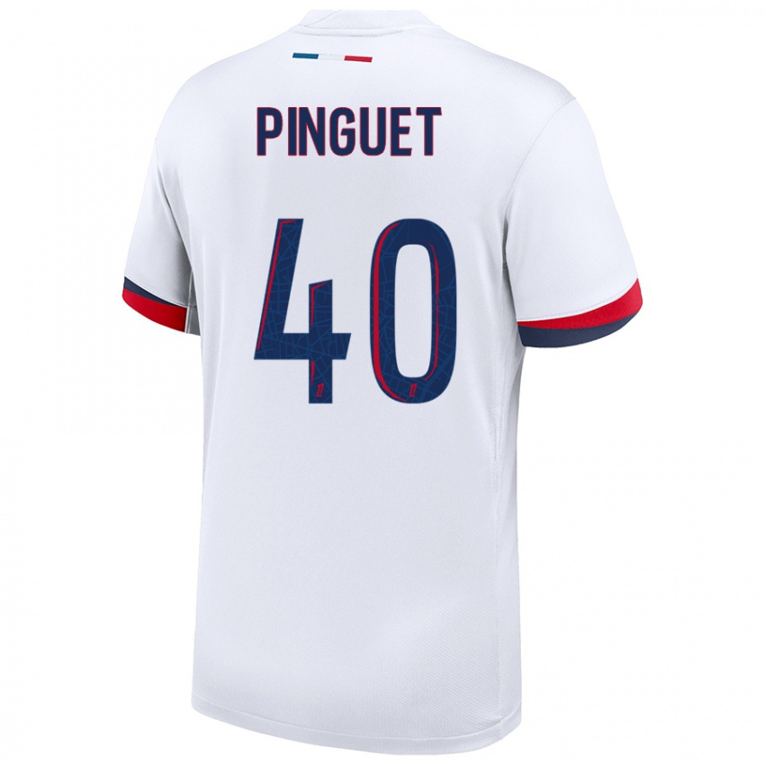 Niño Camiseta Alice Pinguet #40 Blanco Azul Rojo 2ª Equipación 2024/25 La Camisa Perú