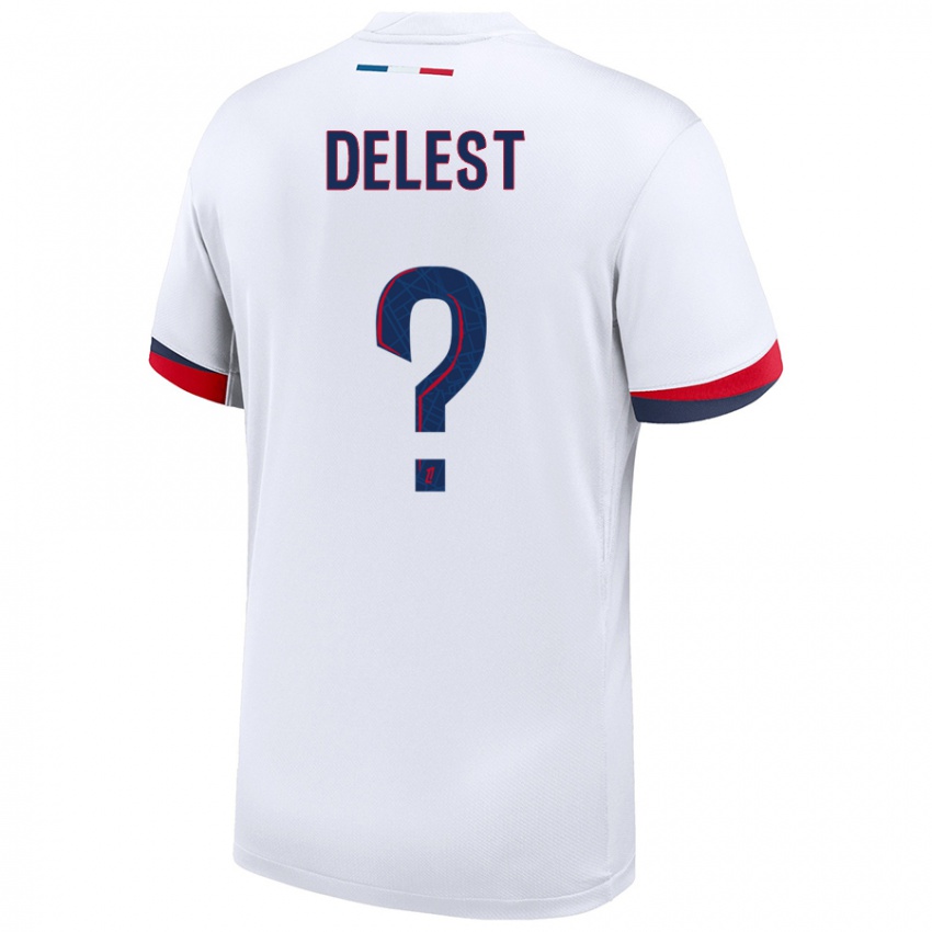 Niño Camiseta Shadyl Delest #0 Blanco Azul Rojo 2ª Equipación 2024/25 La Camisa Perú