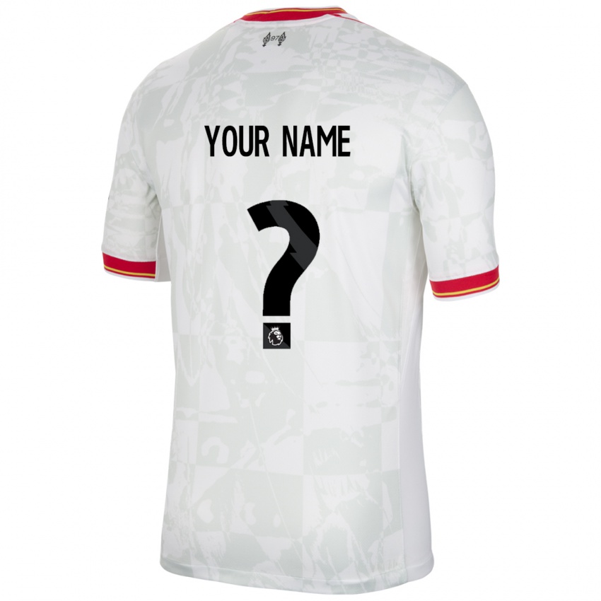 Niño Camiseta Su Nombre #0 Blanco Rojo Negro Equipación Tercera 2024/25 La Camisa Perú