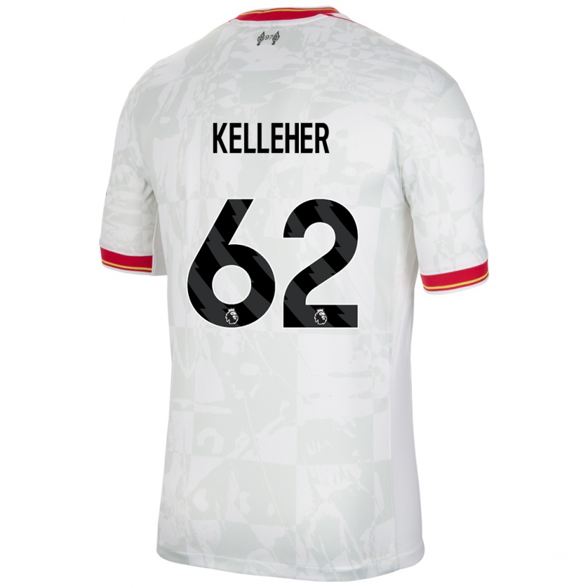 Niño Camiseta Caoimhin Kelleher #62 Blanco Rojo Negro Equipación Tercera 2024/25 La Camisa Perú