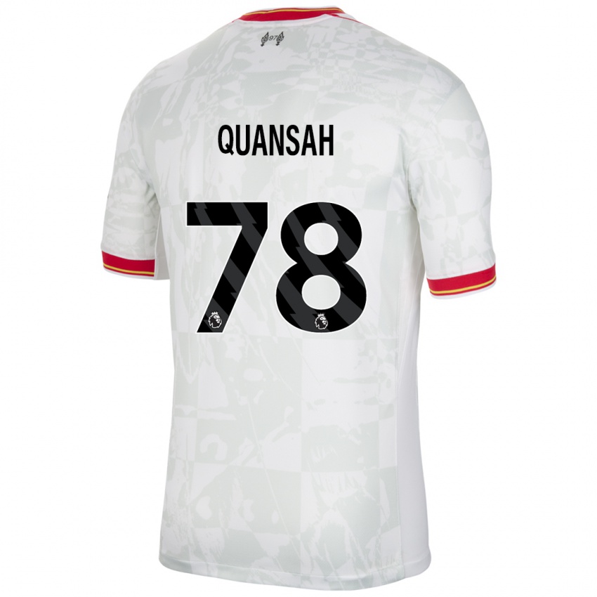 Niño Camiseta Jarell Quansah #78 Blanco Rojo Negro Equipación Tercera 2024/25 La Camisa Perú