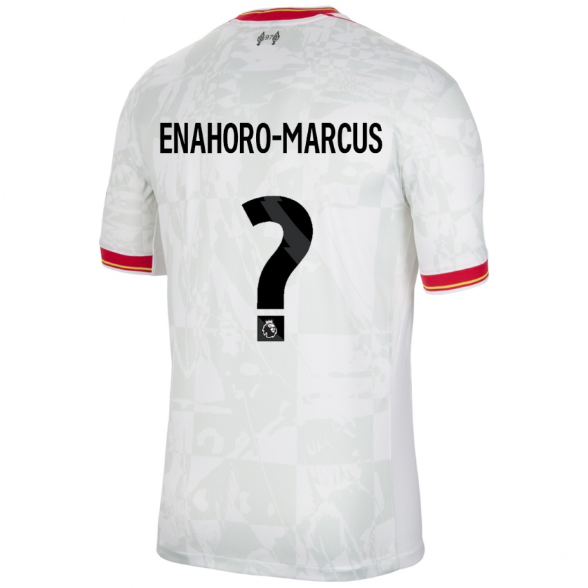 Niño Camiseta Louis Enahoro-Marcus #0 Blanco Rojo Negro Equipación Tercera 2024/25 La Camisa Perú