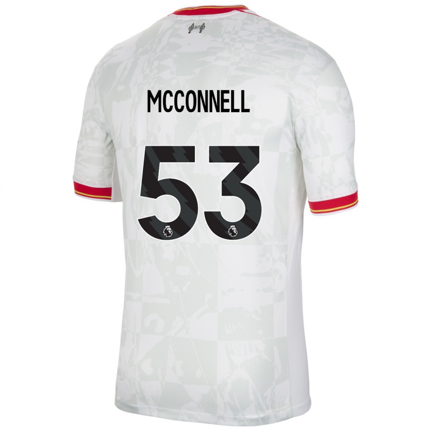 Niño Camiseta James Mcconnell #53 Blanco Rojo Negro Equipación Tercera 2024/25 La Camisa Perú