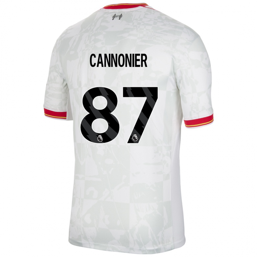 Niño Camiseta Oakley Cannonier #87 Blanco Rojo Negro Equipación Tercera 2024/25 La Camisa Perú