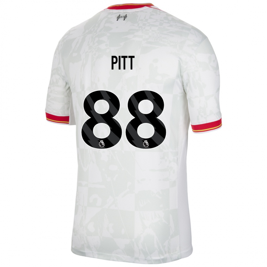 Niño Camiseta Lucas Pitt #88 Blanco Rojo Negro Equipación Tercera 2024/25 La Camisa Perú