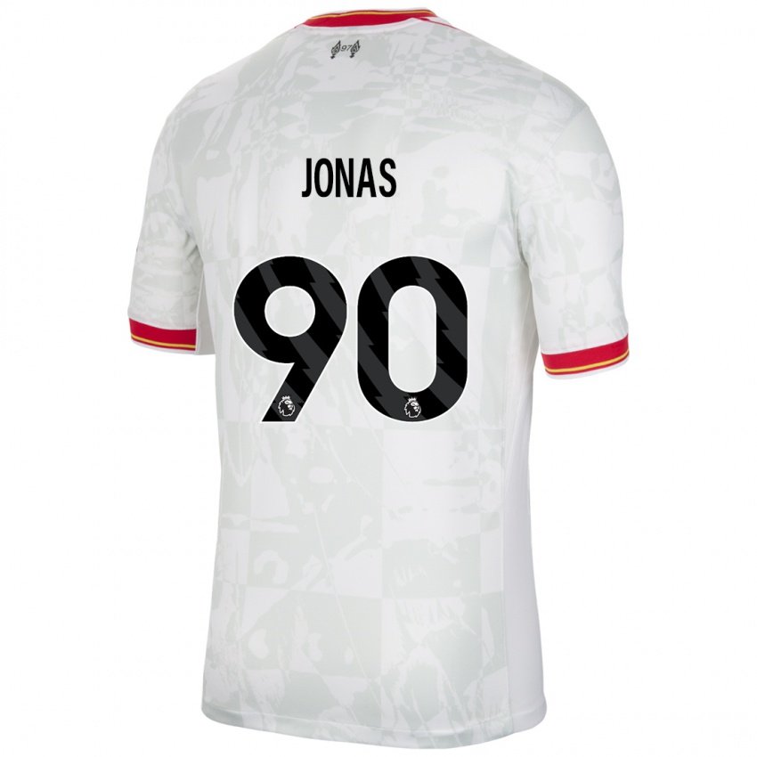 Niño Camiseta Lee Jonas #90 Blanco Rojo Negro Equipación Tercera 2024/25 La Camisa Perú