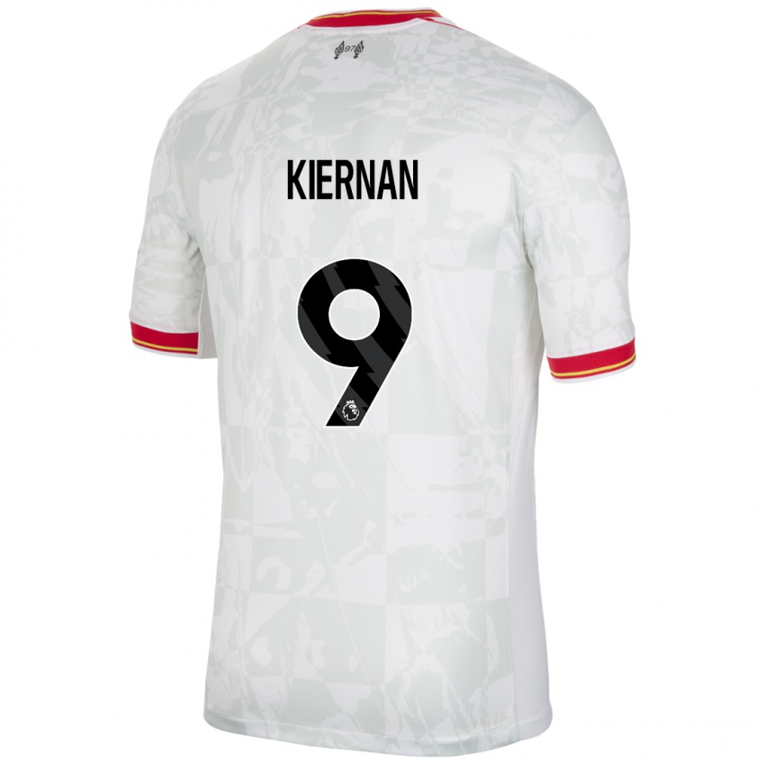 Niño Camiseta Leanne Kiernan #9 Blanco Rojo Negro Equipación Tercera 2024/25 La Camisa Perú