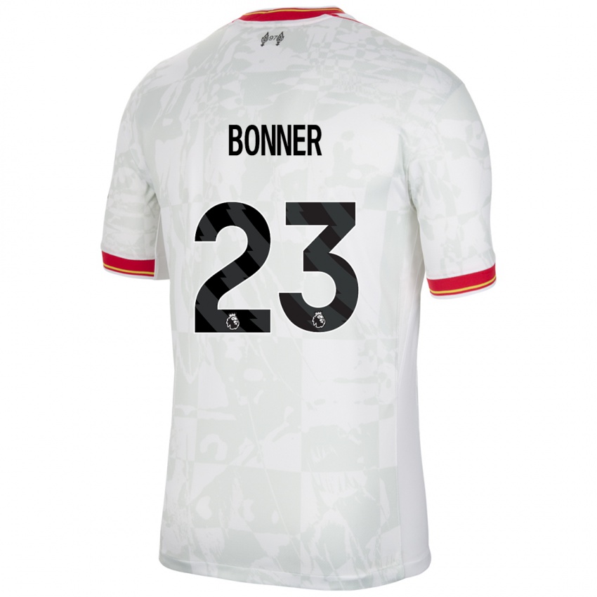 Niño Camiseta Gemma Bonner #23 Blanco Rojo Negro Equipación Tercera 2024/25 La Camisa Perú