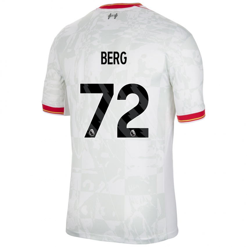 Niño Camiseta Sepp Van Den Berg #72 Blanco Rojo Negro Equipación Tercera 2024/25 La Camisa Perú