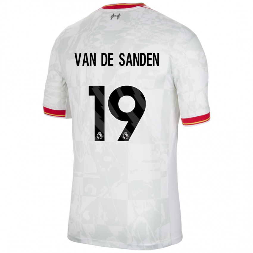 Niño Camiseta Shanice Van De Sanden #19 Blanco Rojo Negro Equipación Tercera 2024/25 La Camisa Perú