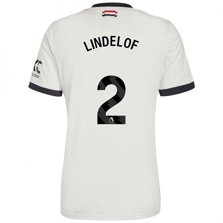 Niño Camiseta Victor Lindelof #2 Blanquecino Equipación Tercera 2024/25 La Camisa Perú