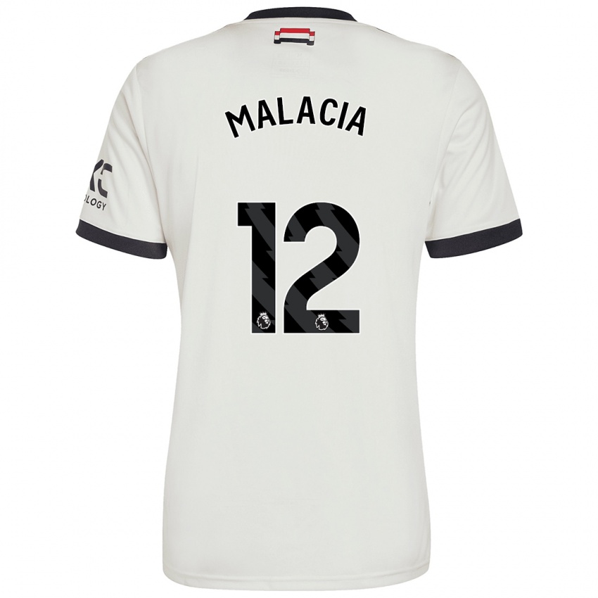 Niño Camiseta Tyrell Malacia #12 Blanquecino Equipación Tercera 2024/25 La Camisa Perú