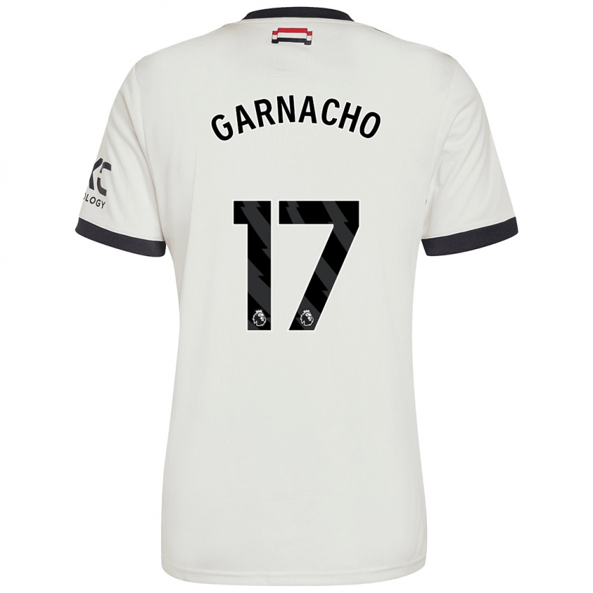 Niño Camiseta Alejandro Garnacho #17 Blanquecino Equipación Tercera 2024/25 La Camisa Perú