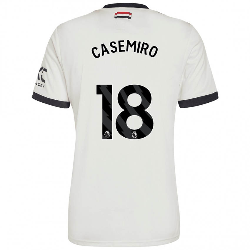 Niño Camiseta Casemiro #18 Blanquecino Equipación Tercera 2024/25 La Camisa Perú