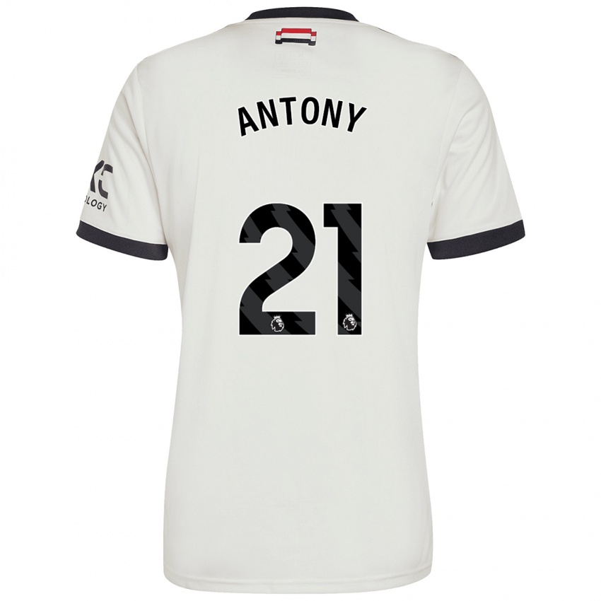 Niño Camiseta Antony #21 Blanquecino Equipación Tercera 2024/25 La Camisa Perú