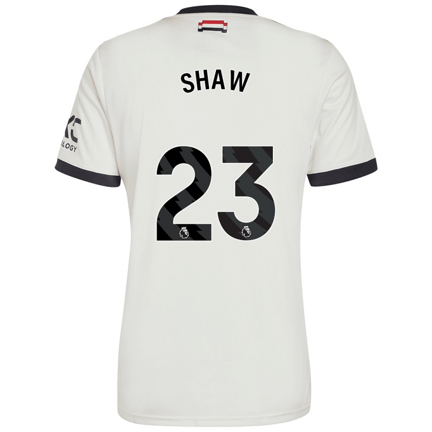 Niño Camiseta Luke Shaw #23 Blanquecino Equipación Tercera 2024/25 La Camisa Perú