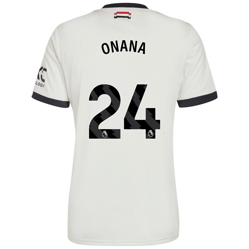 Niño Camiseta André Onana #24 Blanquecino Equipación Tercera 2024/25 La Camisa Perú