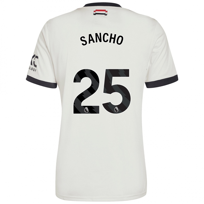 Niño Camiseta Jadon Sancho #25 Blanquecino Equipación Tercera 2024/25 La Camisa Perú