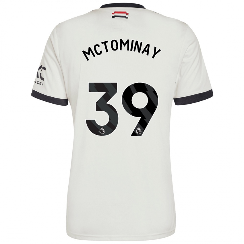 Niño Camiseta Scott Mctominay #39 Blanquecino Equipación Tercera 2024/25 La Camisa Perú