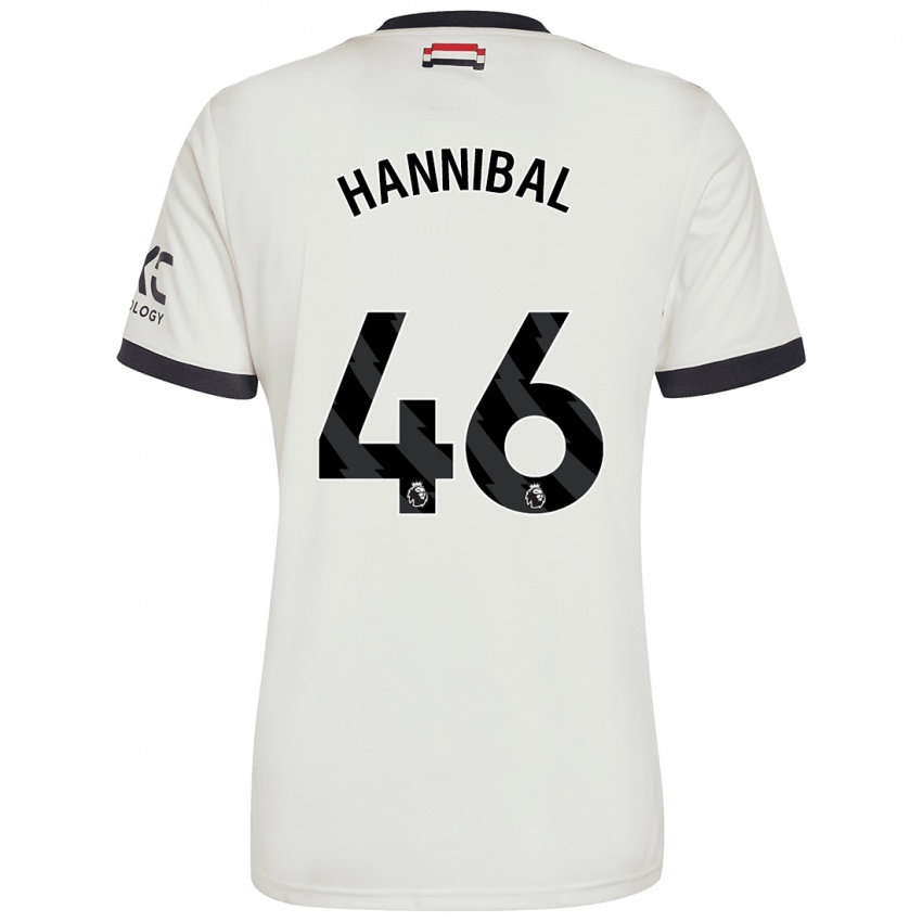 Niño Camiseta Hannibal Mejbri #46 Blanquecino Equipación Tercera 2024/25 La Camisa Perú