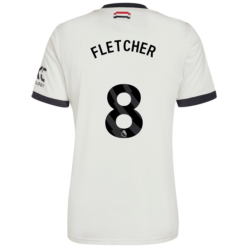 Niño Camiseta Tyler Fletcher #8 Blanquecino Equipación Tercera 2024/25 La Camisa Perú