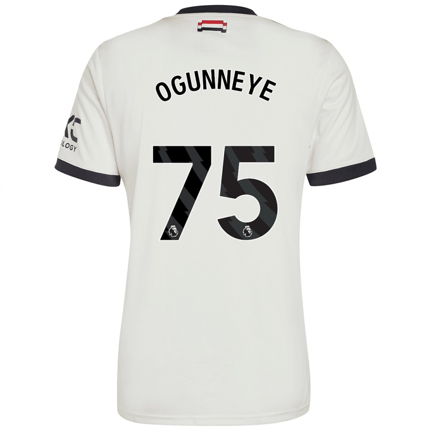 Niño Camiseta Habeeb Ogunneye #75 Blanquecino Equipación Tercera 2024/25 La Camisa Perú