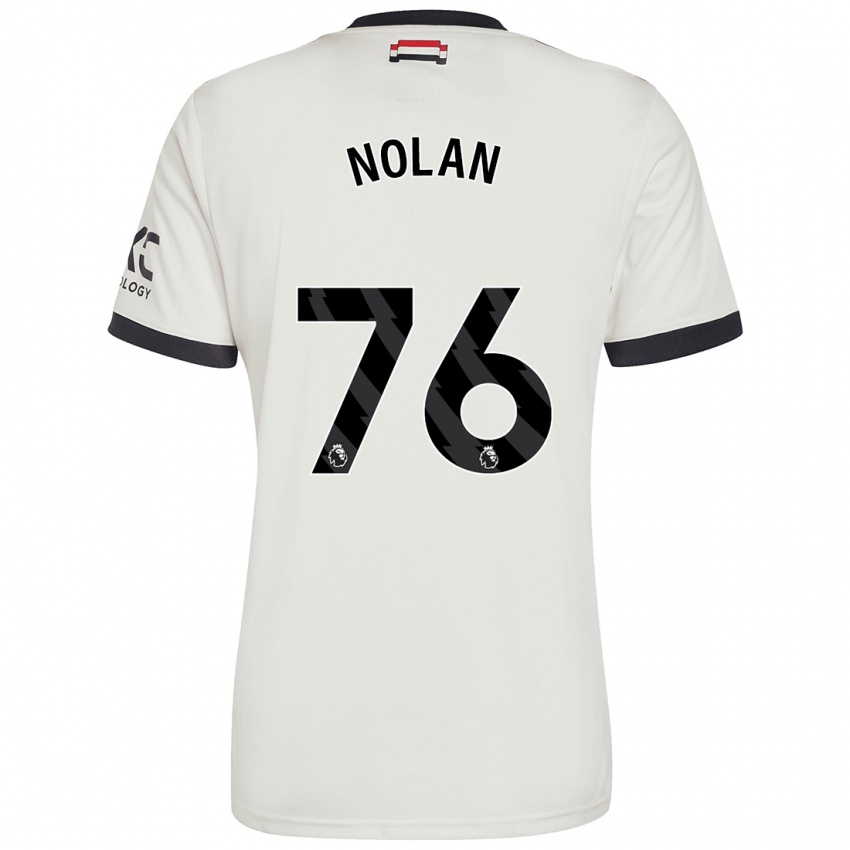 Niño Camiseta James Nolan #76 Blanquecino Equipación Tercera 2024/25 La Camisa Perú