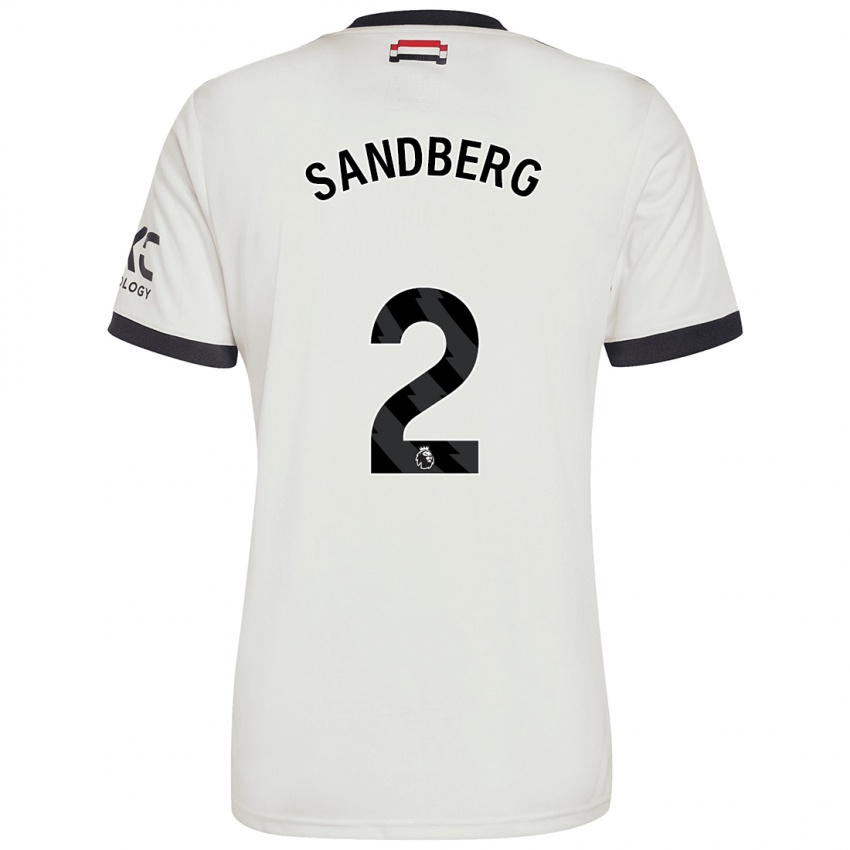 Niño Camiseta Anna Sandberg #2 Blanquecino Equipación Tercera 2024/25 La Camisa Perú