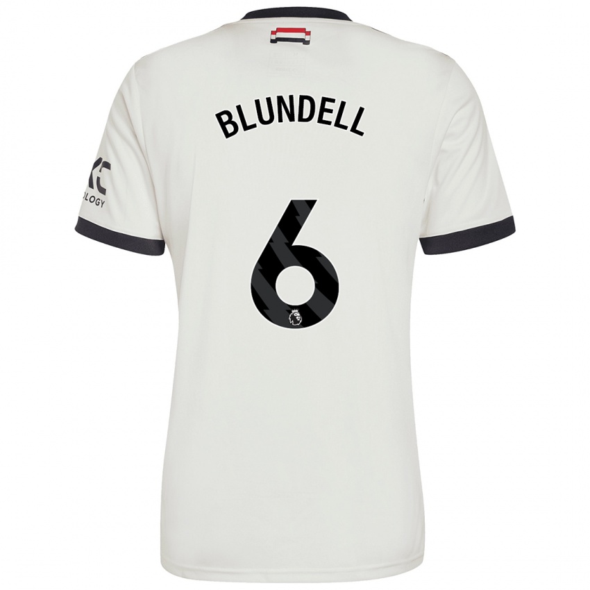 Niño Camiseta Hannah Blundell #6 Blanquecino Equipación Tercera 2024/25 La Camisa Perú