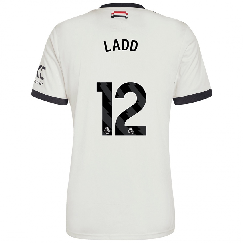 Niño Camiseta Hayley Ladd #12 Blanquecino Equipación Tercera 2024/25 La Camisa Perú