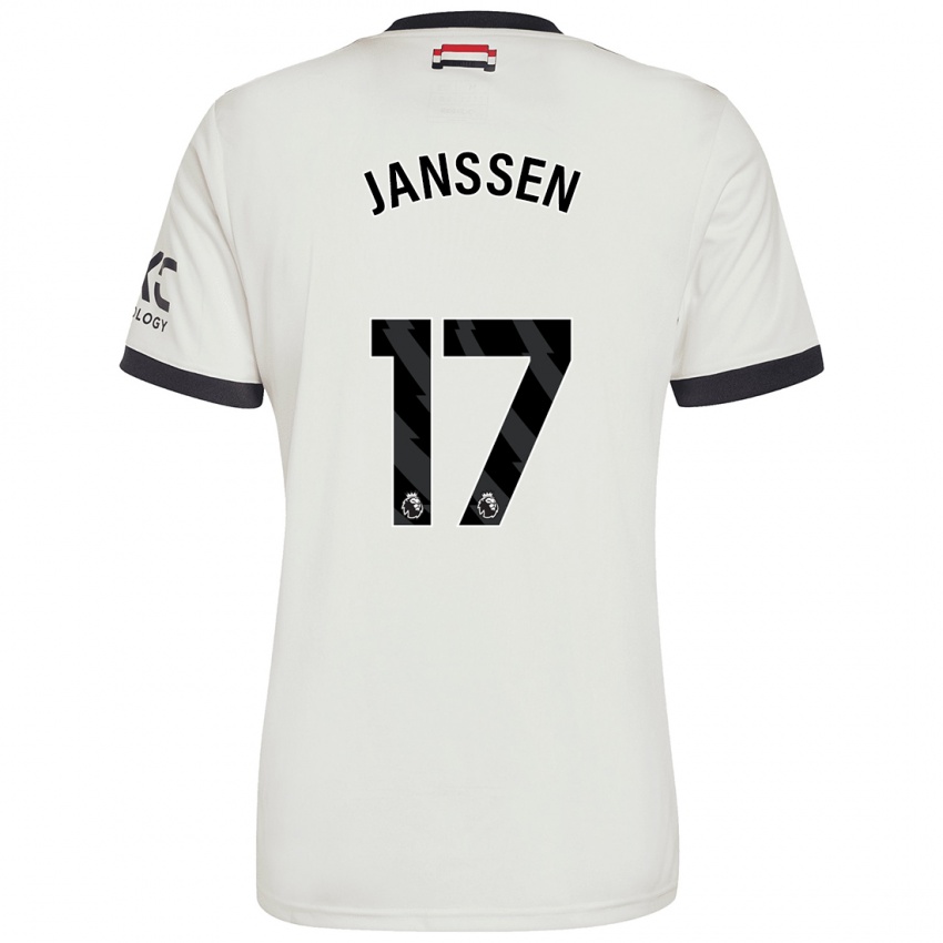 Niño Camiseta Dominique Janssen #17 Blanquecino Equipación Tercera 2024/25 La Camisa Perú