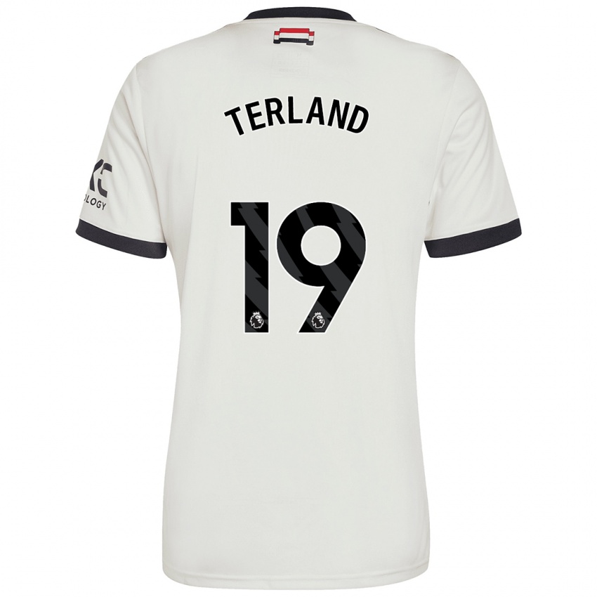 Niño Camiseta Elisabeth Terland #19 Blanquecino Equipación Tercera 2024/25 La Camisa Perú