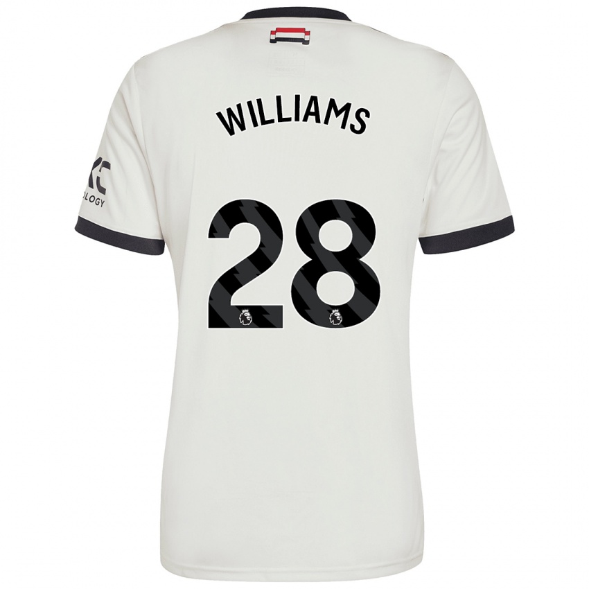 Niño Camiseta Rachel Williams #28 Blanquecino Equipación Tercera 2024/25 La Camisa Perú