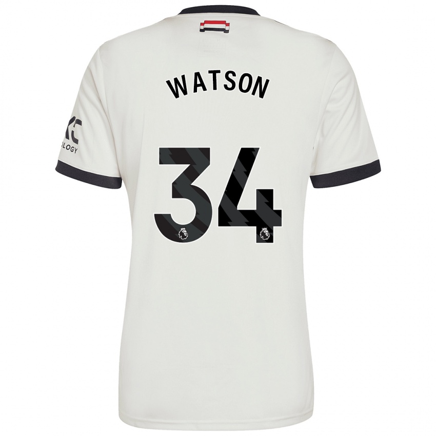 Niño Camiseta Emma Watson #34 Blanquecino Equipación Tercera 2024/25 La Camisa Perú