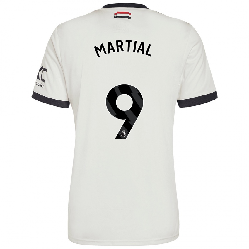 Niño Camiseta Anthony Martial #9 Blanquecino Equipación Tercera 2024/25 La Camisa Perú