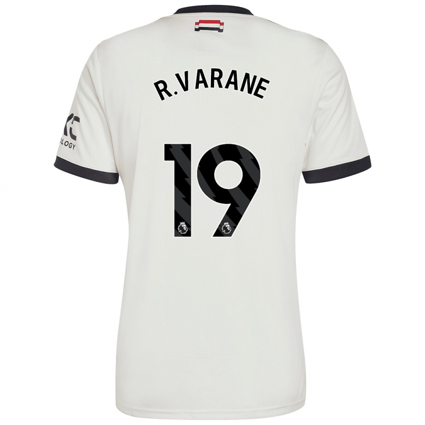 Niño Camiseta Raphael Varane #19 Blanquecino Equipación Tercera 2024/25 La Camisa Perú