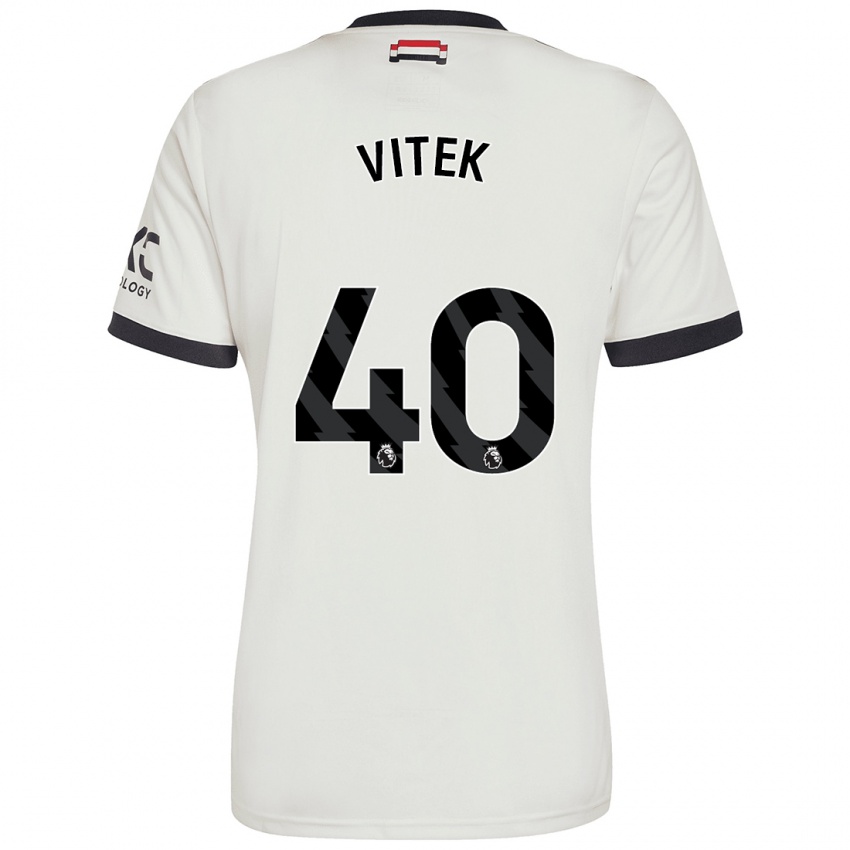 Niño Camiseta Radek Vitek #40 Blanquecino Equipación Tercera 2024/25 La Camisa Perú