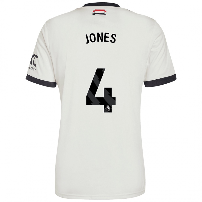 Niño Camiseta Phil Jones #4 Blanquecino Equipación Tercera 2024/25 La Camisa Perú