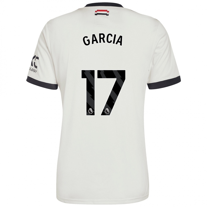 Niño Camiseta Lucia Garcia #17 Blanquecino Equipación Tercera 2024/25 La Camisa Perú